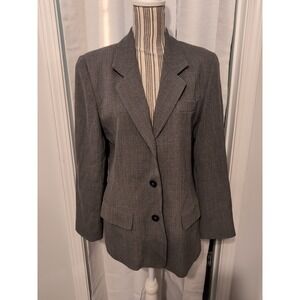 J. McLaughlin Women's Gray 3 Button Wool Blazer Size 10